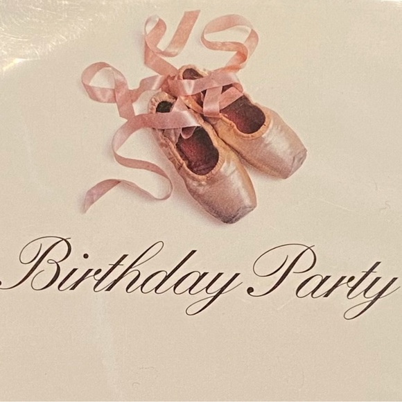 Ballet Shoes Birthday Party Invitations Set of 2 - Picture 5 of 6